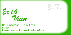 erik thun business card